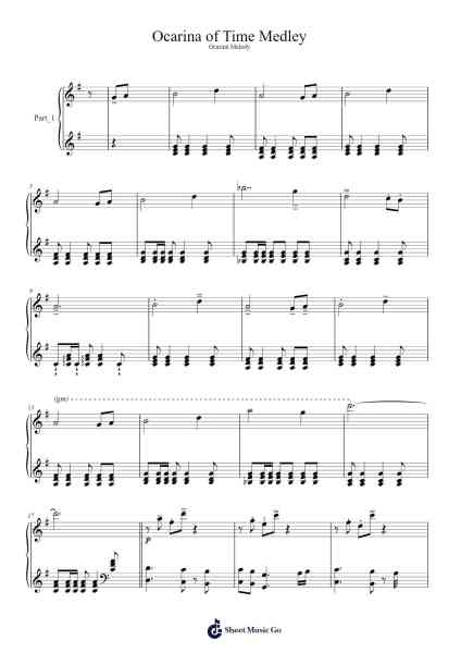 Ocarina of Time Medley Sheet Music by K0jiK0nd0-Arr.Zoethodore Strakerr