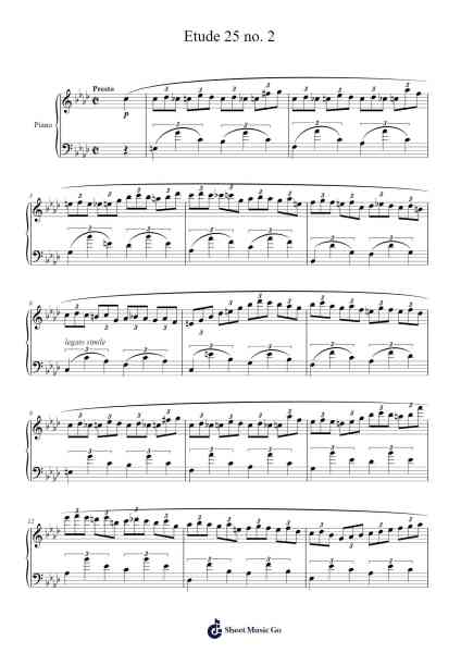 Etude 25 no. 2 Sheet Music by K.H.J-Arr.Vanralph Aunald