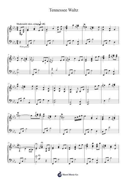Tennessee Waltz Sheet Music by Pee Wee King-Arr.Besquinn
