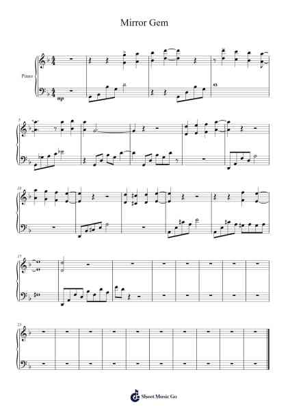 Mirror Gem Sheet Music by Rebecca Sugar-Arr.Regwill Nalome