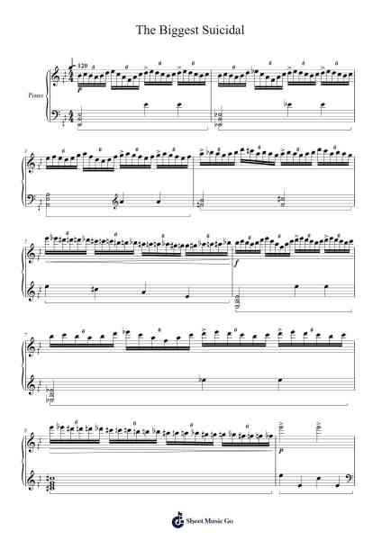 The Biggest Suicidal Sheet Music by Moueen Issa-Arr.Yulejah
