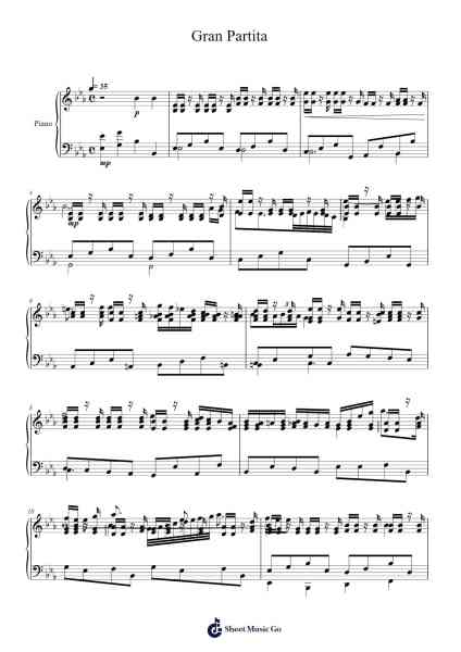 Serenade No. 10 for winds in B-flat major, K. 361 "Gran Partita" - Adagio Sheet Music by Wolfgang Amadeus Mozart-Arr.Uvey