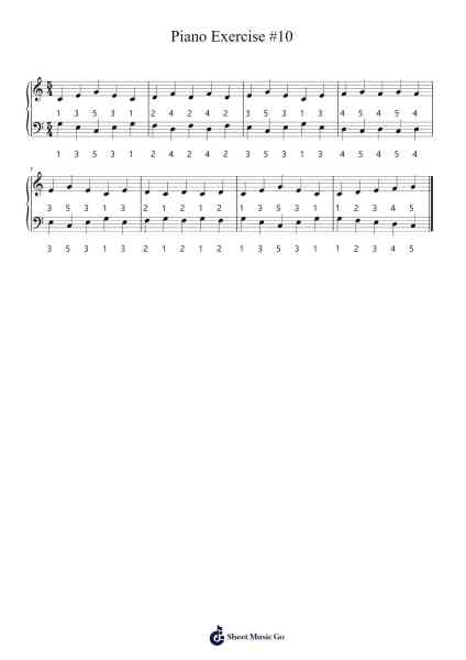 Piano Exercise #10 Sheet Music by Dr. Buck-Arr.Xefunk Huttrick