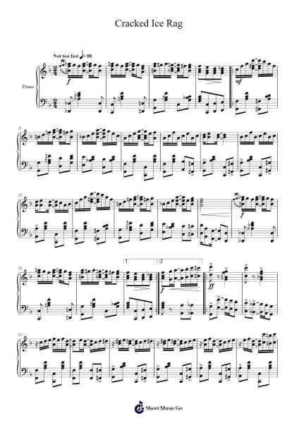 Cracked Ice Rag Sheet Music by George L. Cobb-Arr.Willmand Dundre