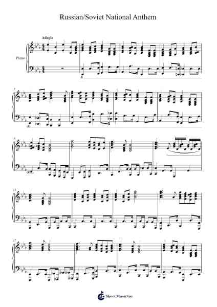 Russian/Soviet National Anthem Sheet Music by undefined-Arr.Eipsridge Zangphne