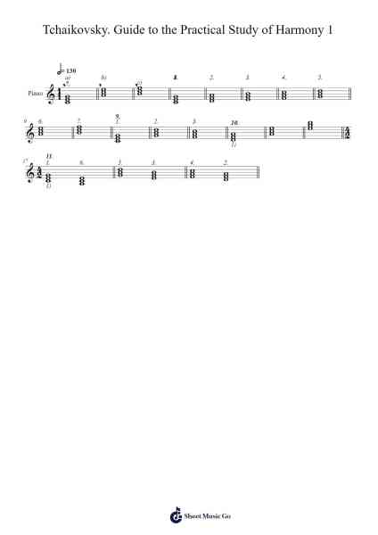 Guide to the Practical Study of Harmony, Op. 10 Sheet Music by P. I. Tchaikovsky-Arr.Quenram