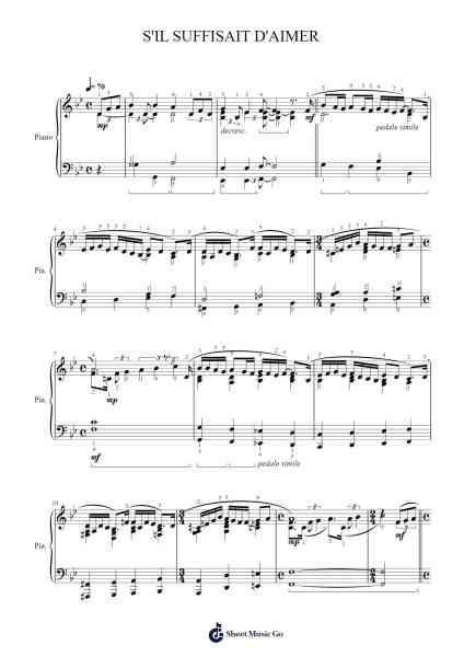 S'IL SUFFISAIT D'AIMER Sheet Music by Jean-Jacques Goldman-Arr.Verbald Jackpound