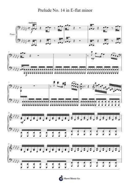Prelude No. 14 in E-flat minor Sheet Music by Mason Ma-Arr.Stelgil Kaycia
