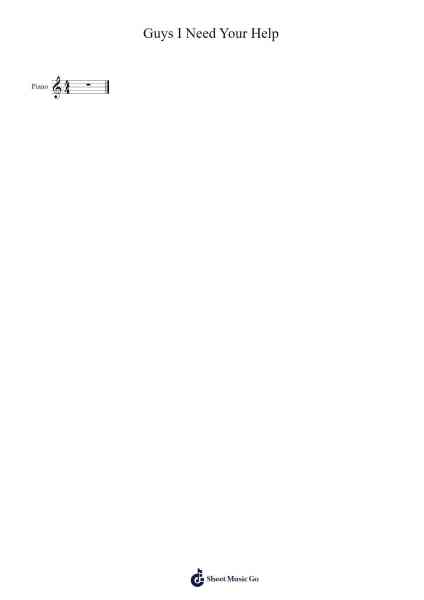 Guys I Need Your Help Sheet Music by undefined-Arr.Evertrine Curcent