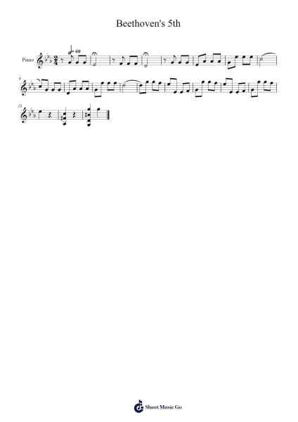 Symphony No. 5 in C Minor, Op. 67 Sheet Music by Ludwig van Beethoven-Arr.Calbrown Yertate