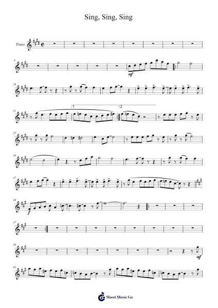 Sing, Sing, Sing 乐谱由 Benny Goodman - 编曲 Everbloor Frankrl
