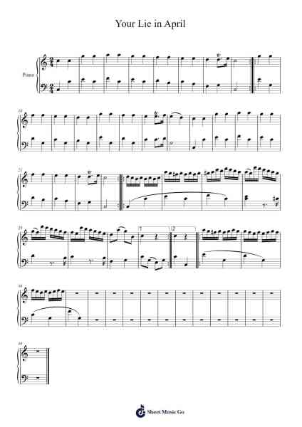 Your Lie in April Sheet Music by undefined-Arr.Merdawn