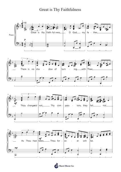 Great is Thy Faithfulness Sheet Music by undefined-Arr.Brownyves