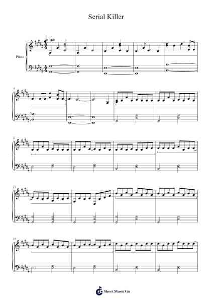 Serial Killer Sheet Music by Greg Jansen-Arr.Gunchi