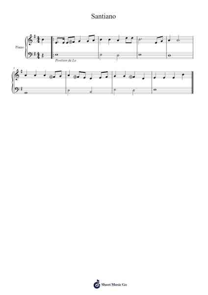 Santiano Sheet Music by Rodbake-Arr.Kylefie