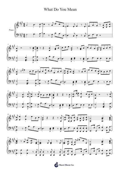 What Do You Mean, One Last Time? Sheet Music by JB/AG-Arr.Eglice