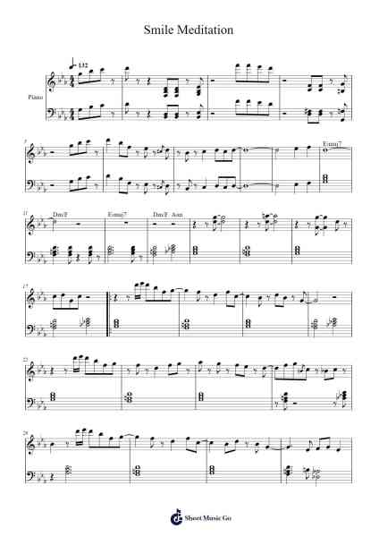 Smile Meditation Sheet Music by undefined-Arr.Jounic Beauback