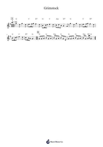 Grimstock Sheet Music by John Playford-Arr.Georfoe