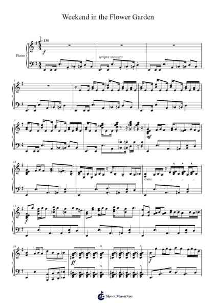 Weekend in the Flower Garden Sheet Music by Gwenlot Yegreen-Arr.Noelje