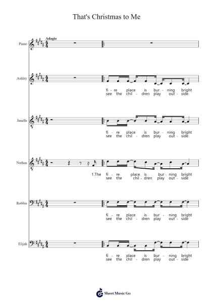 That's Christmas to Me Sheet Music by Theojah-Arr.Debhum Browntor
