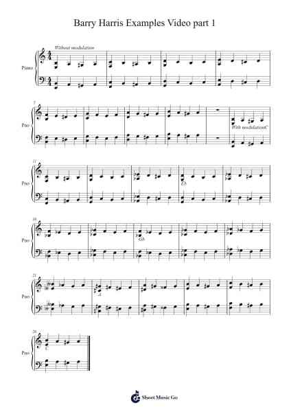 Barry Harris Examples Video part 1 Sheet Music by Ronaldo Araújo-Arr.Papel