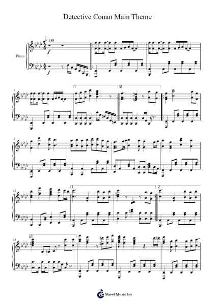 Detective Conan Main Theme Sheet Music by undefined-Arr.Fordtodd