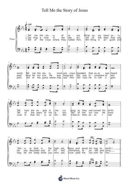 Tell Me the Story of Jesus Sheet Music by John Robson Sweney-Arr.Tomnee