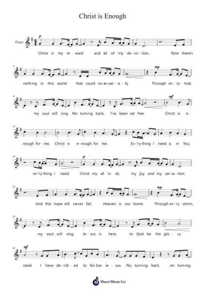 Christ is Enough Sheet Music by Hillsong-Arr.Cumwyatt