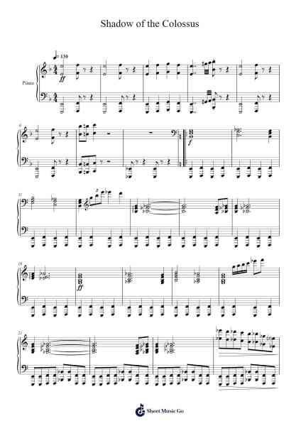 Shadow of the Colossus Sheet Music by Kow Otani-Arr.Efbooth Borgfe