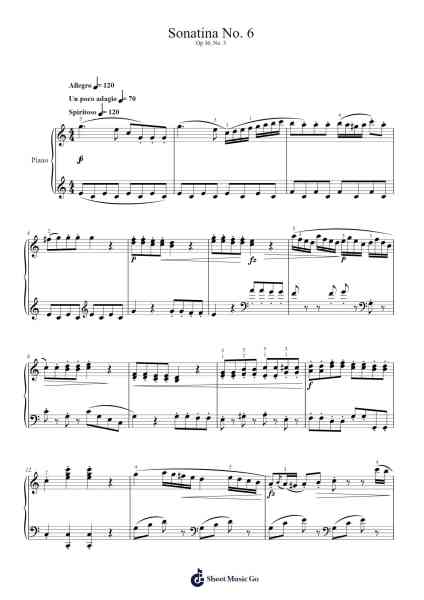 Sonatina No. 3 in C Major, Op. 36 Sheet Music by Muzio Clementi-Arr.Yedle Adelo