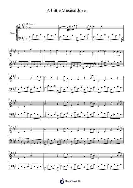A Little Musical Joke Sheet Music by Alma Deutscher-Arr.Garfer Adexe