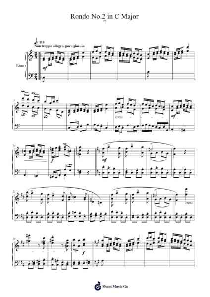 Rondo No.2 in C Major Sheet Music by Tony Gemayel-Arr.Brookecher Nicksie