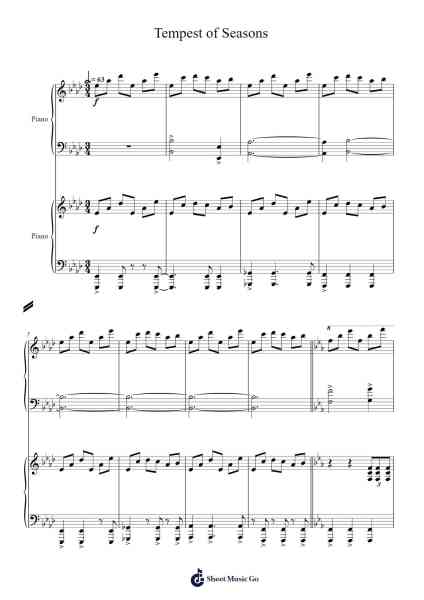 Tempest of Seasons Sheet Music by Takeru Kanazaki-Arr.Orcolm