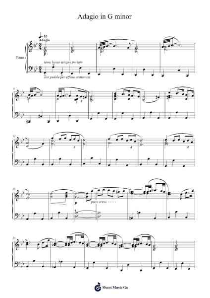 Adagio in G minor Sheet Music by Giazotto/Albinoni-Arr.Orence