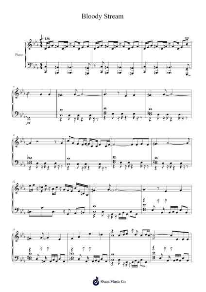 Bloody Stream Sheet Music by Coda-Arr.Rodblair