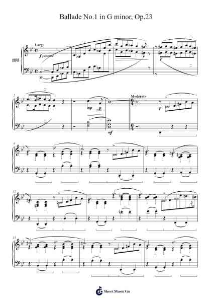 Ballade No. 1 in G Minor, Op. 23 Sheet Music by Frédéric Chopin-Arr.Duntrick