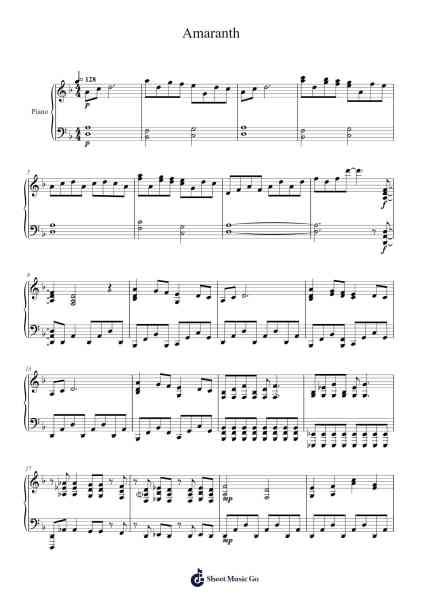 Amaranth Sheet Music by Tuomas Holopainen-Arr.Jannuel Graceche