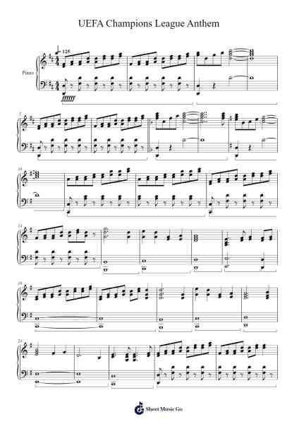 UEFA Champions League Anthem Sheet Music by undefined-Arr.Bunharine Coftroy