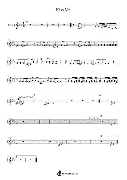 Kiss Me Sheet Music by undefined-Arr.Otnold