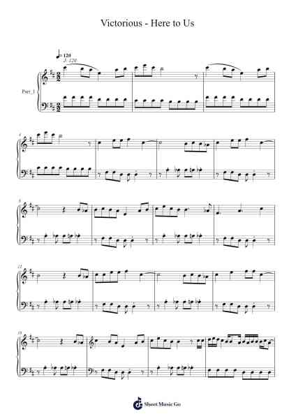 Victorious - Here to Us Sheet Music by Victoria Justice-Arr.Janedo