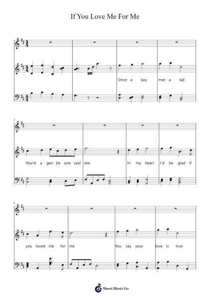 If You Love Me For Me Sheet Music by undefined-Arr.Jackbing Priceliot