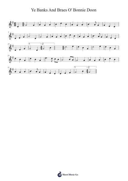 Ye Banks And Braes O' Bonnie Doon Sheet Music by undefined-Arr.Chadner