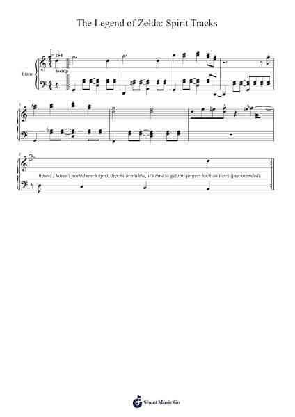 The Legend of Zelda: Spirit Tracks Sheet Music by Torū Minegishi-Arr.Yecent