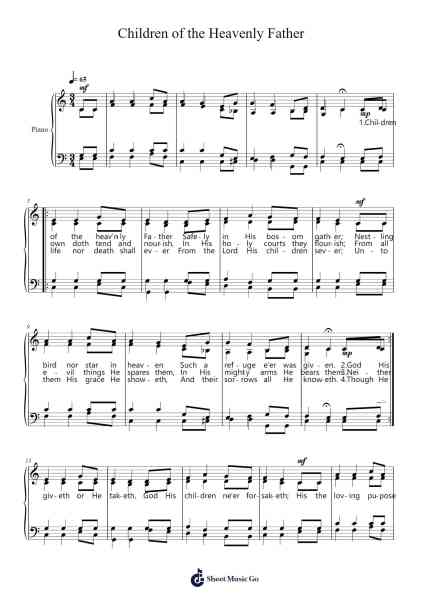 Children of the Heavenly Father Sheet Music by Traditional Swedish Melody-Arr.Birwylde