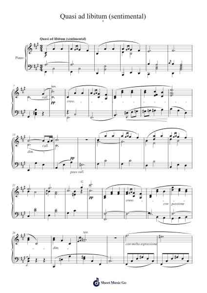 Valses poéticos: No. 6, Quasi ad libitum (sentimental) Sheet Music by Enrique Granados-Arr.Maglius