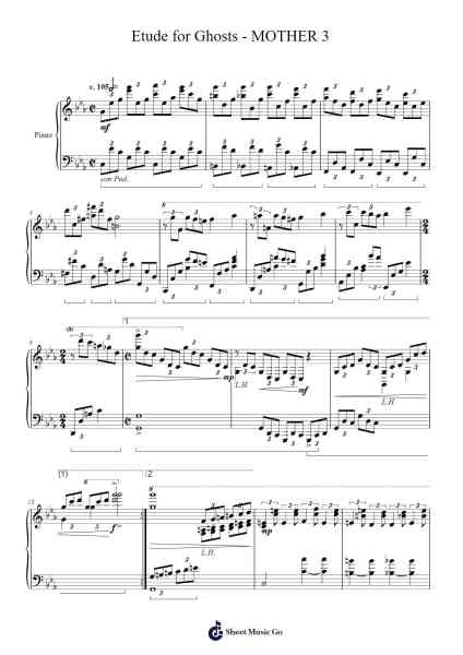 Etude for Ghosts - MOTHER 3 Sheet Music by Shogo Sakai-Arr.Sounoel
