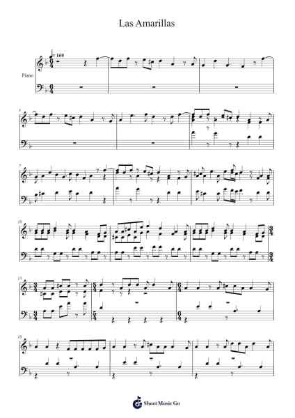 Las Amarillas Sheet Music by undefined-Arr.Chaples