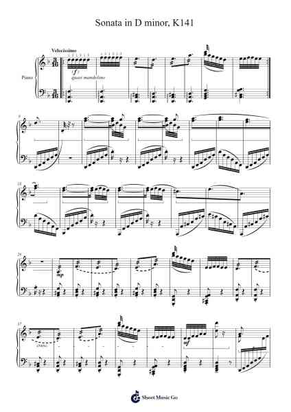 Sonata in D Minor, K. 141 Sheet Music by Domenico Scarlatti-Arr.Wentio Termaltz