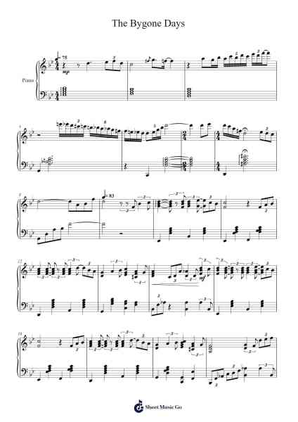 The Bygone Days 2008 Concert Version Ноты для фортепиано от Joe Hisaishi-Arr.Faulkmax