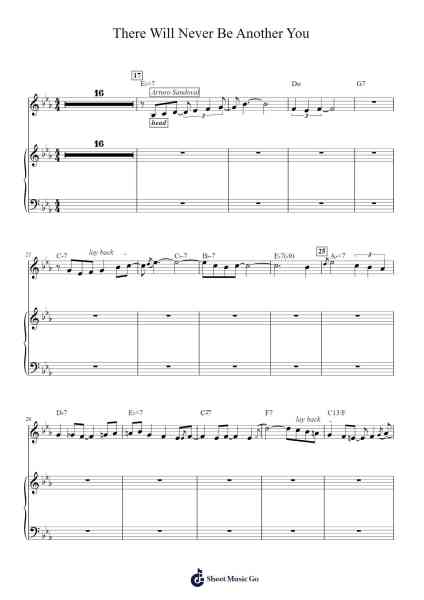 There Will Never Be Another You Sheet Music by Harry Warren-Arr.Earwy